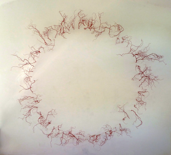 Eilis O Connell, Circuit _ Spine, 2011, Ink on handmade paper, 53cm x 53 cm, Image courtesy of the artist